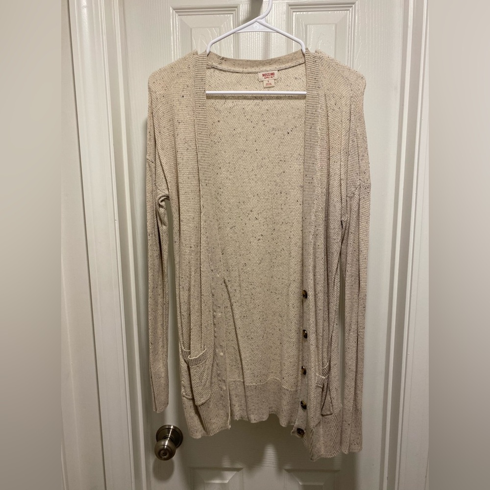 Mossimo Supply Co. Beige Button-Down Cardigan